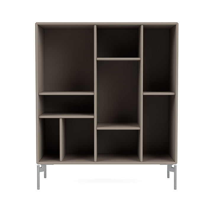 Montana Compile Decorative Shelf With Legs, Truffle/Matt Chrome