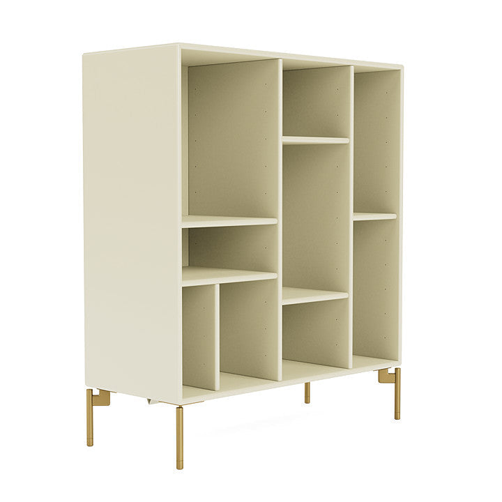 Montana Compile Decorative Shelf With Legs, Vanilla/Brass