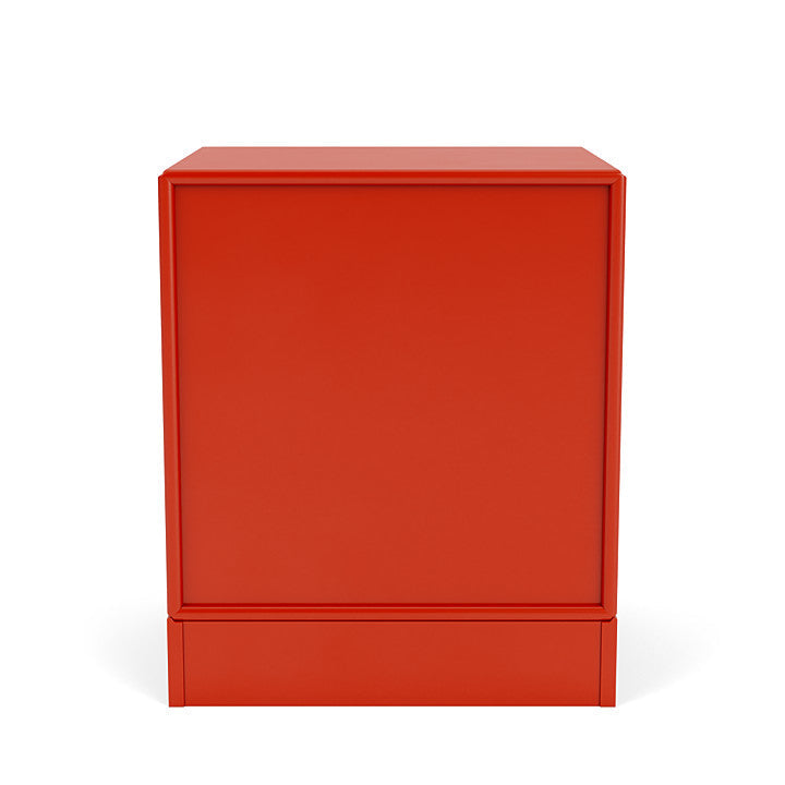 Montana Dream Nightstand With 7 Cm Plinth, Rosehip Red