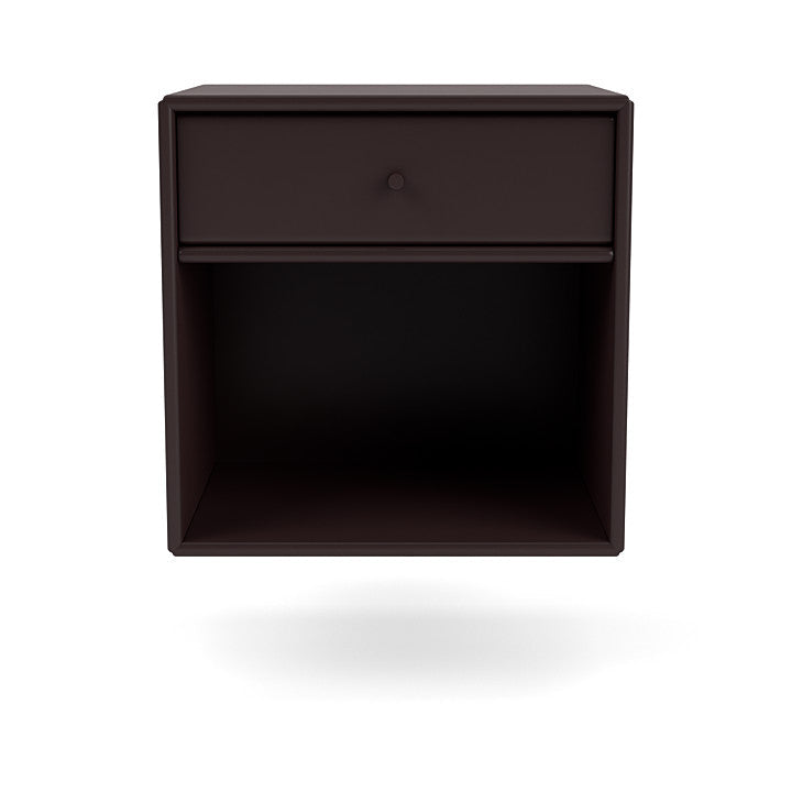 Montana Dream Nightstand With Suspension Rail, Balsamic Brown