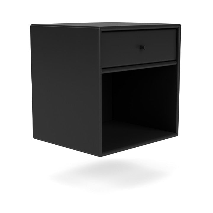 Montana Dream Nightstand With Suspension Rail, Black