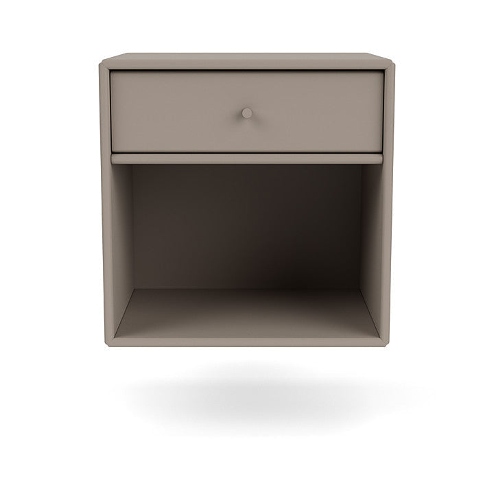 Montana Dream Nightstand With Suspension Rail, Truffle Grey