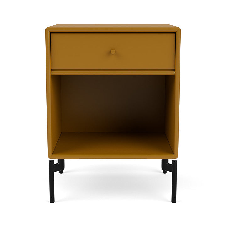 Montana Dream Nightstand With Legs, Amber/Black