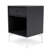 Montana Dream Nightstand With Legs, Anthracite/Snow White