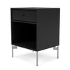 Montana Dream Nightstand With Legs, Black/Matt Chrome