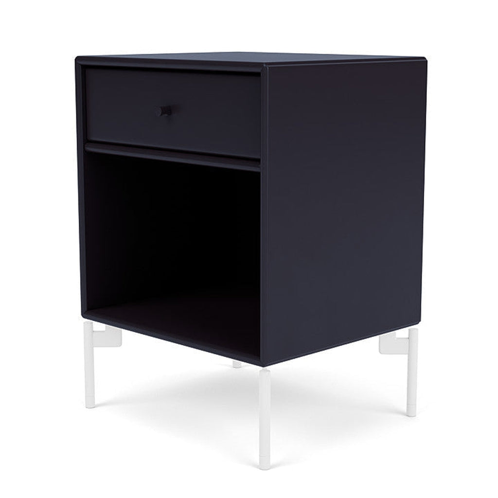 Montana Dream Nightstand With Legs, Shadow/Snow White