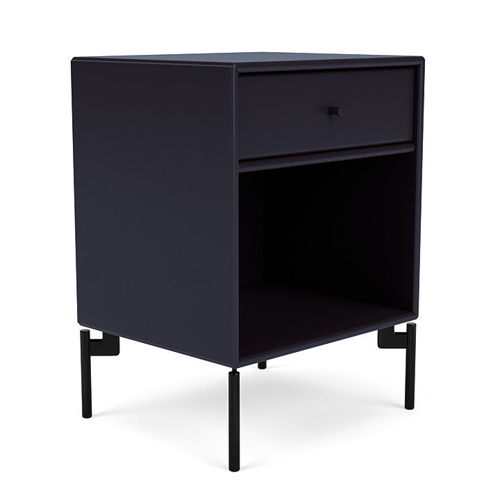 Montana Dream Nightstand With Legs, Shadow/Black