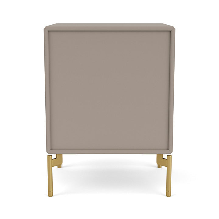 Montana Dream Nightstand With Legs, Truffle/Brass