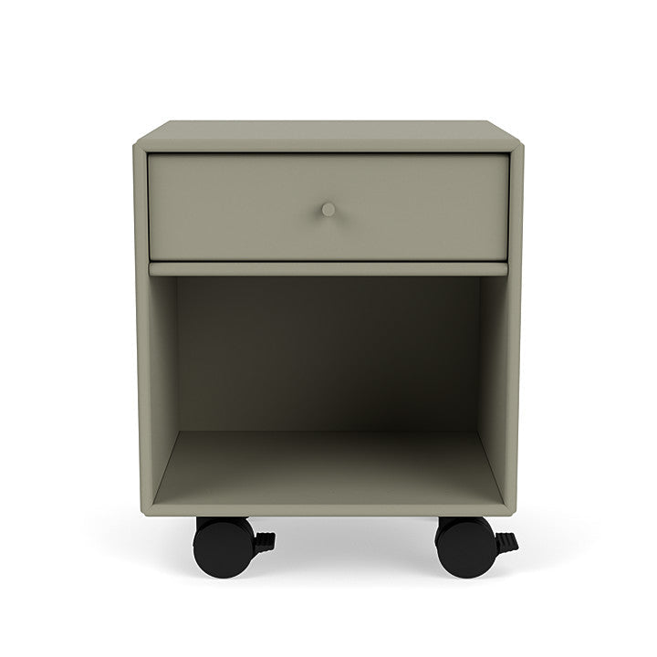 Montana Dream Nightstand With Castors, Fennel Green