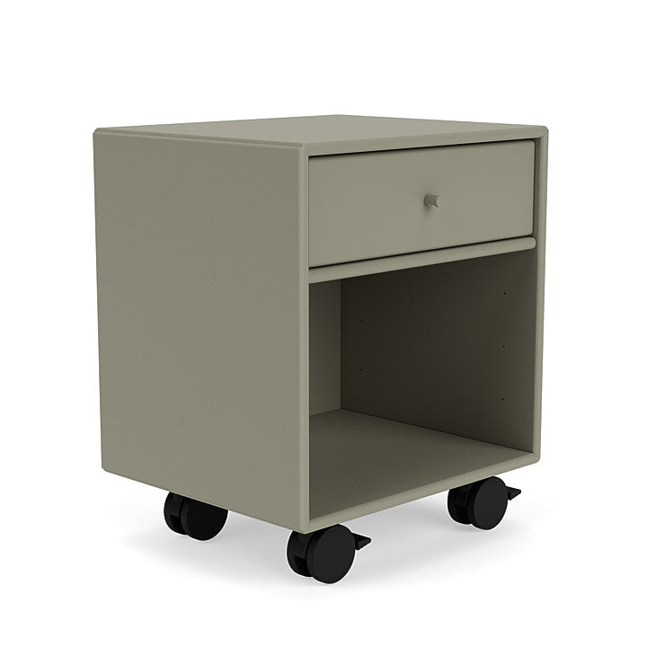 Montana Dream Nightstand With Castors, Fennel Green