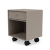 Montana Dream Nightstand With Castors Truffle Grey