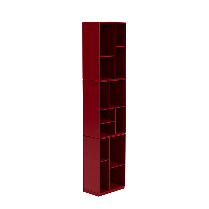 Montana Loom High Bookcase With 3 Cm Plinth, Beetroot Red