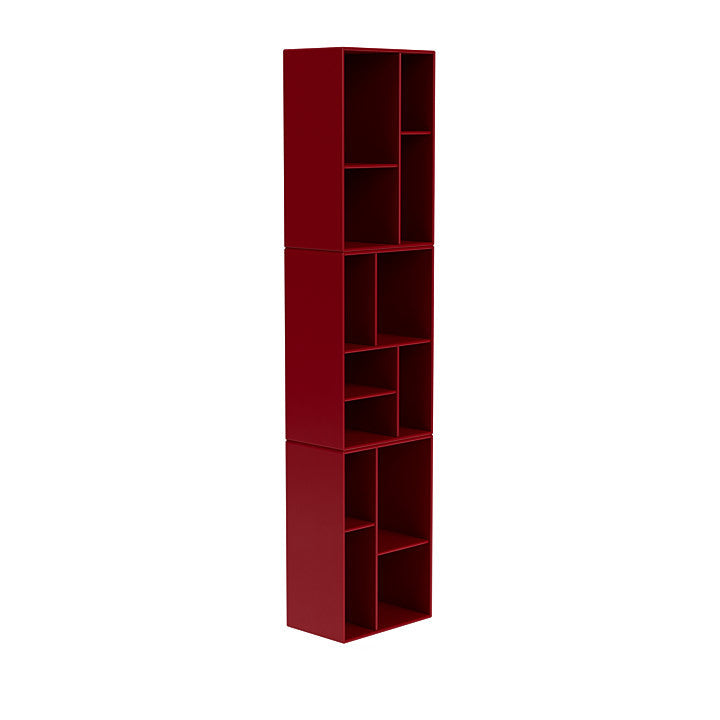 Montana Loom High Bookcase With Suspension Rail, Beetroot Red