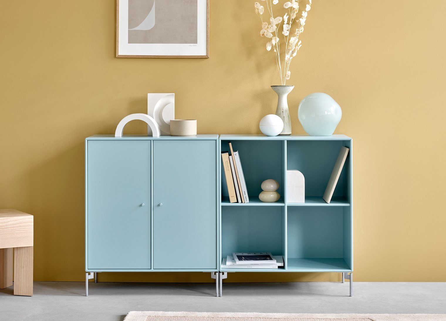 Montana Pair Classic Sideboard With 3 Cm Plinth, Azure Blue