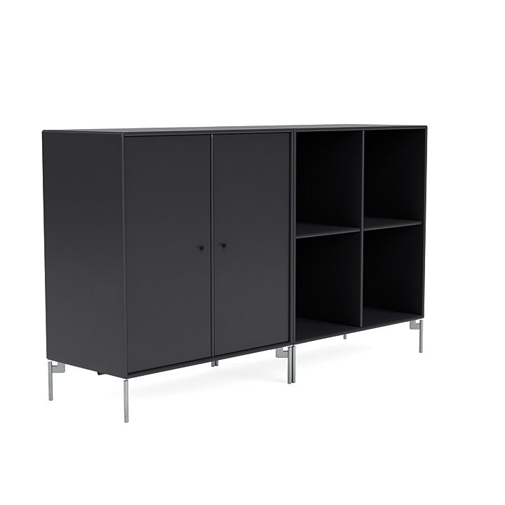 Montana Pair Classic Sideboard With Legs, Anthracite/Matt Chrome