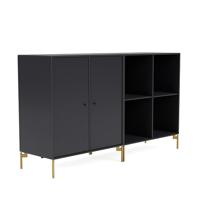 Montana Pair Classic Sideboard With Legs, Anthracite/Brass