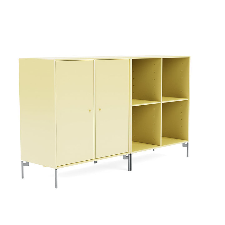 Montana Pair Classic Sideboard With Legs, Camomile/Matt Chrome