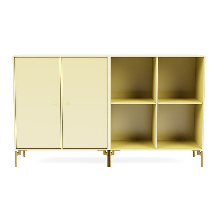 Montana Pair Classic Sideboard With Legs, Camomile/Brass