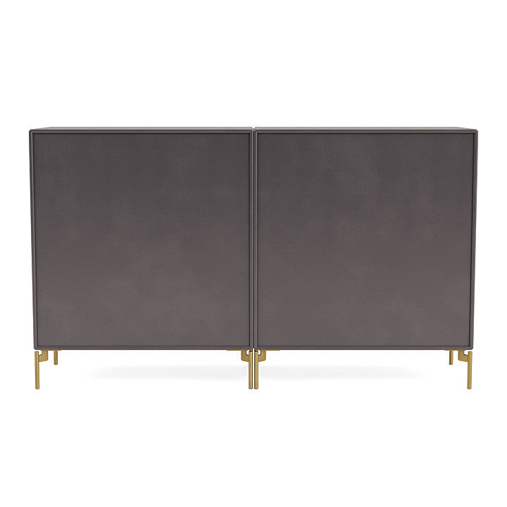 Montana Pair Classic Sideboard With Legs, Coffee/Brass