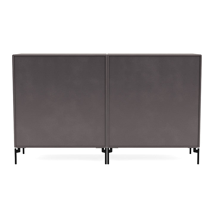 Montana Pair Classic Sideboard With Legs, Coffee/Black