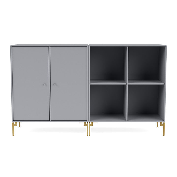 Montana Pair Classic Sideboard With Legs, Graphic/Brass