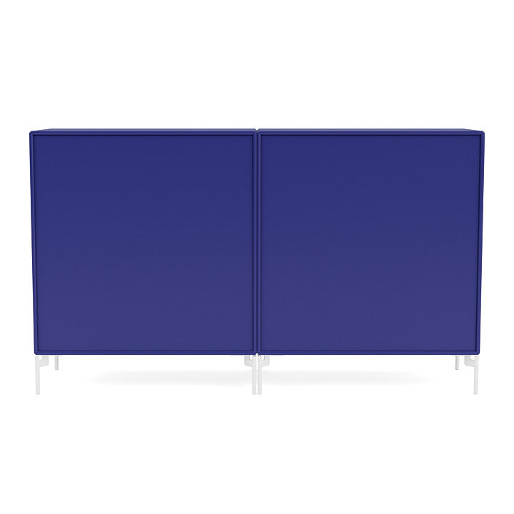 Montana Pair Classic Sideboard With Legs, Monarch Blue/Snow White