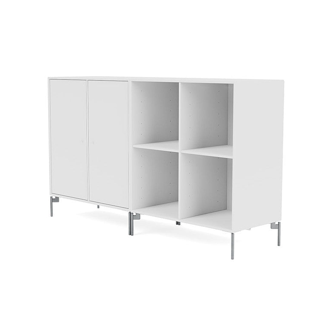 Montana Pair Classic Sideboard With Legs, New White/Matt Chrome