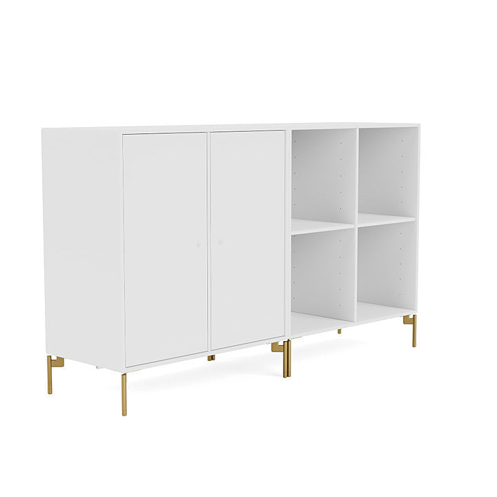 Montana Pair Classic Sideboard With Legs, New White/Brass