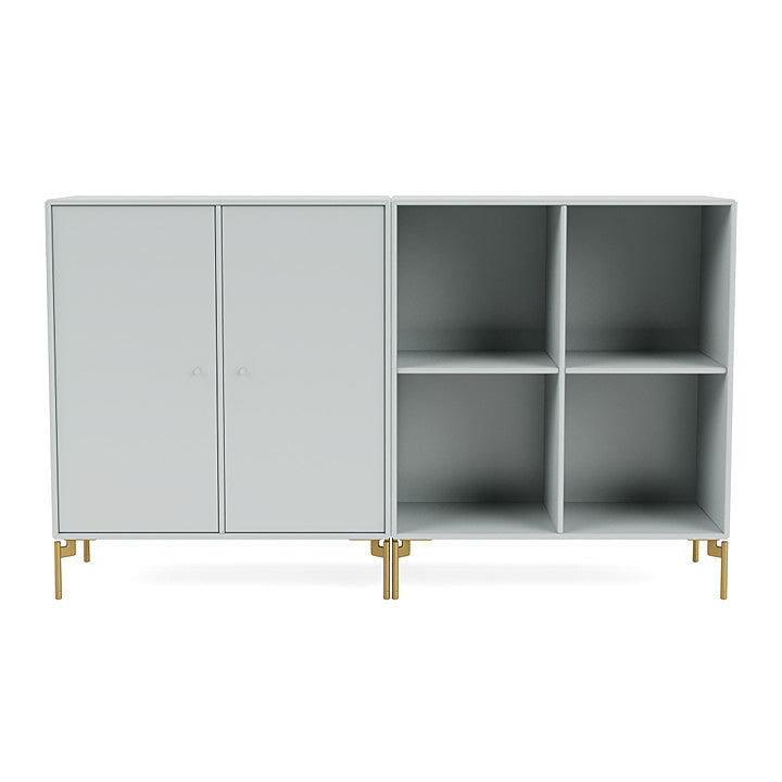 Montana Pair Classic Sideboard With Legs, Oyster/Brass