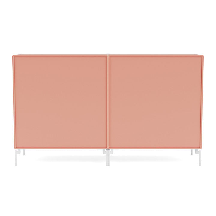 Montana Pair Classic Sideboard With Legs, Rhubarb/Snow White