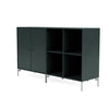 Montana Pair Classic Sideboard With Legs, Black Jade/Matt Chrome