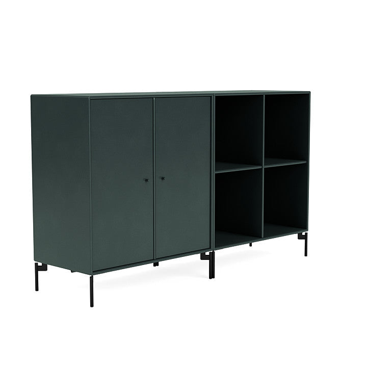 Montana Pair Classic Sideboard With Legs, Black Jade/Black