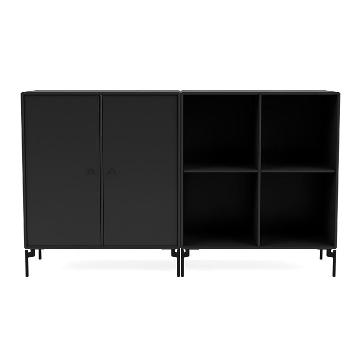 Montana Pair Classic Sideboard With Legs, Black/Black