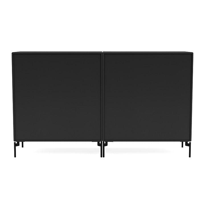 Montana Pair Classic Sideboard With Legs, Black/Black