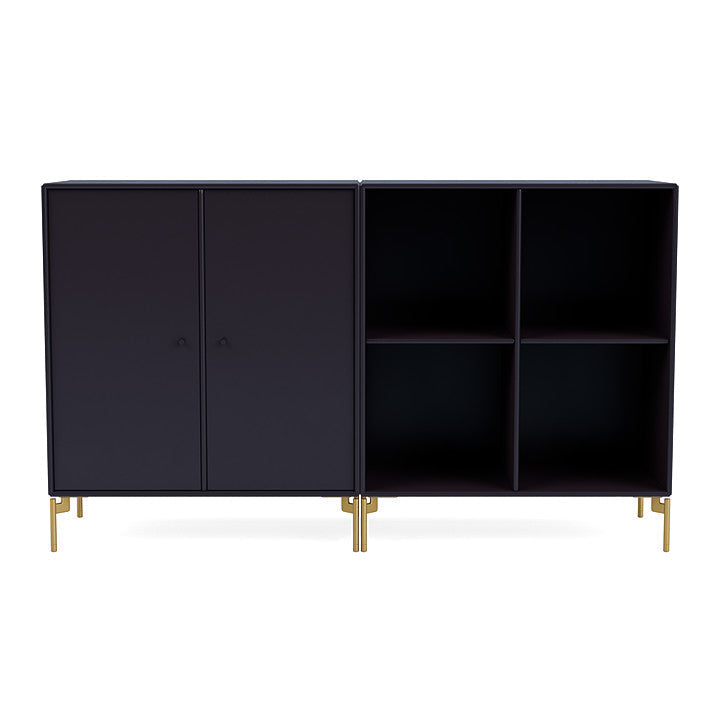 Montana Pair Classic Sideboard With Legs, Shadow/Brass