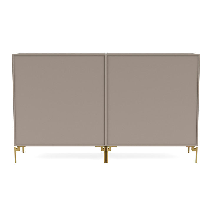 Montana Pair Classic Sideboard With Legs, Truffle/Brass