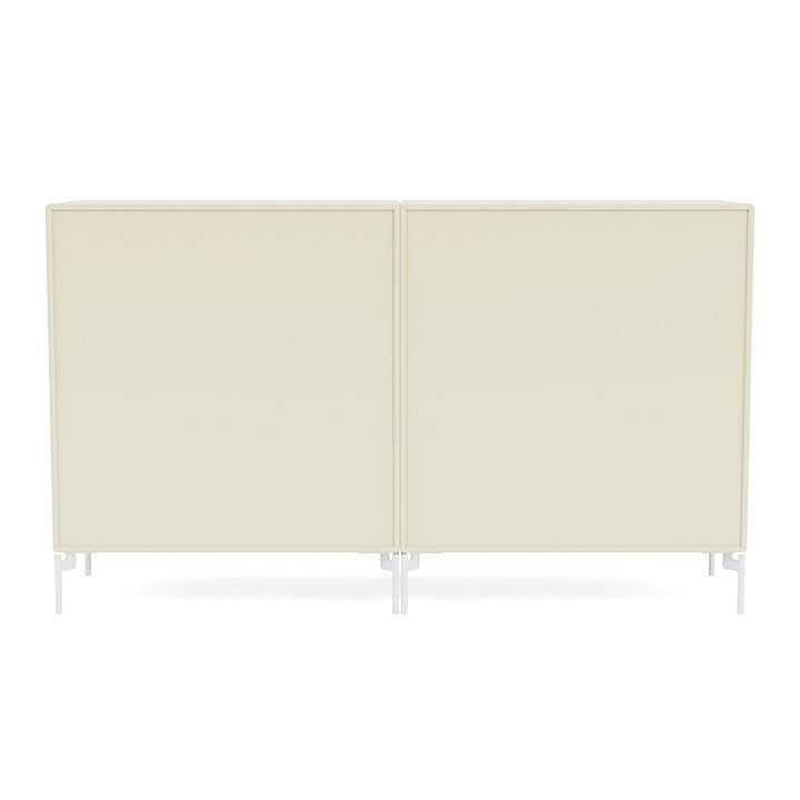 Montana Pair Classic Sideboard With Legs, Vanilla/Snow White