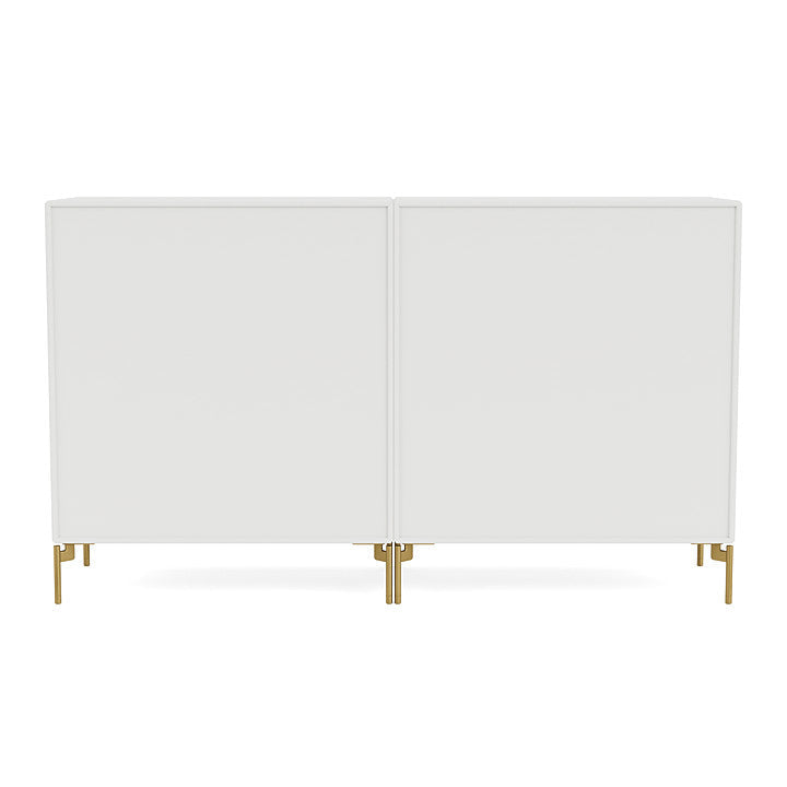 Montana Pair Classic Sideboard With Legs, White/Brass