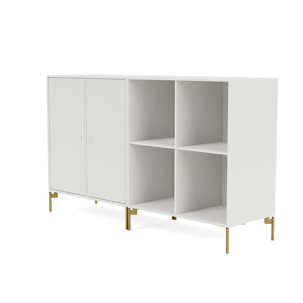 Montana Pair Classic Sideboard With Legs, White/Brass