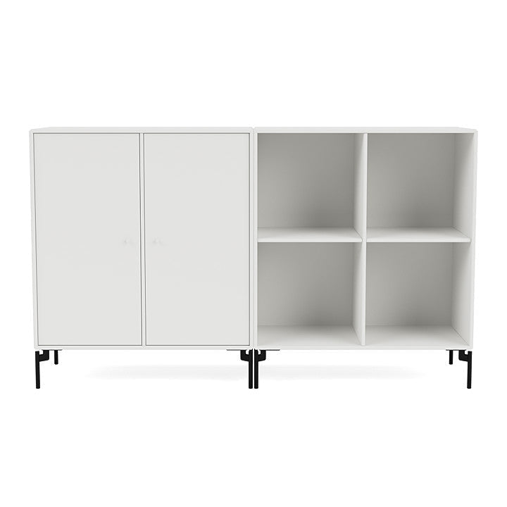 Montana Pair Classic Sideboard With Legs, White/Black