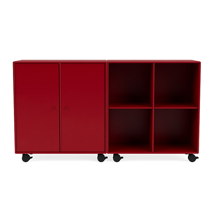 Montana Pair Classic Sideboard With Castors, Beetroot Red