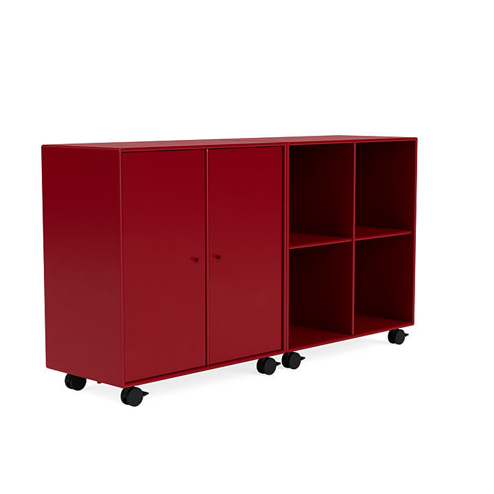 Montana paruj klasyczny kredens z Castors, Beetroot Red