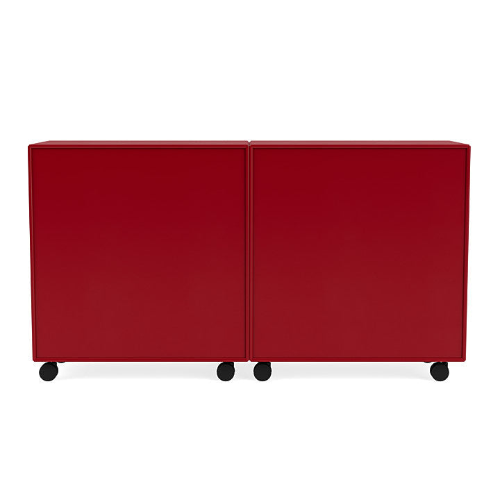 Montana paruj klasyczny kredens z Castors, Beetroot Red