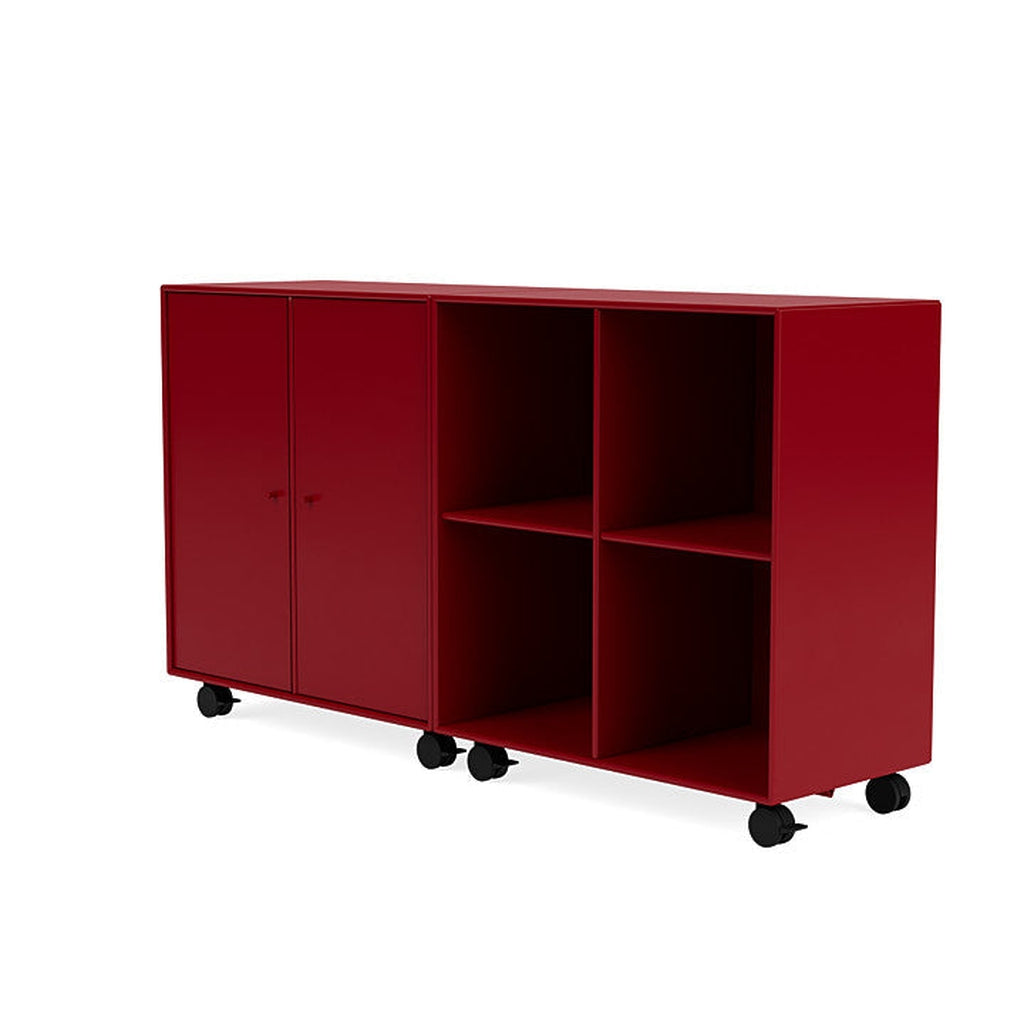 Montana paruj klasyczny kredens z Castors, Beetroot Red