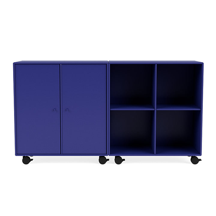 Montana paruj klasyczny kredens z Castors, Monarch Blue