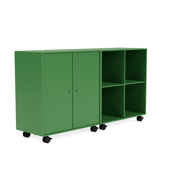 Montana paruj klasyczny kredens z Castors, Parsley Green