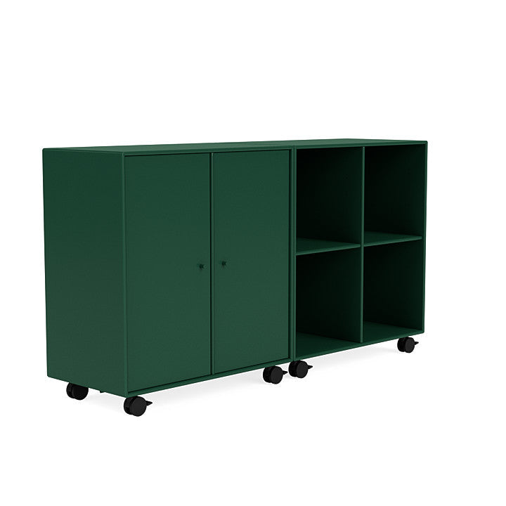 Montana Paruj klasyczny kredens z Castors, Pine Green