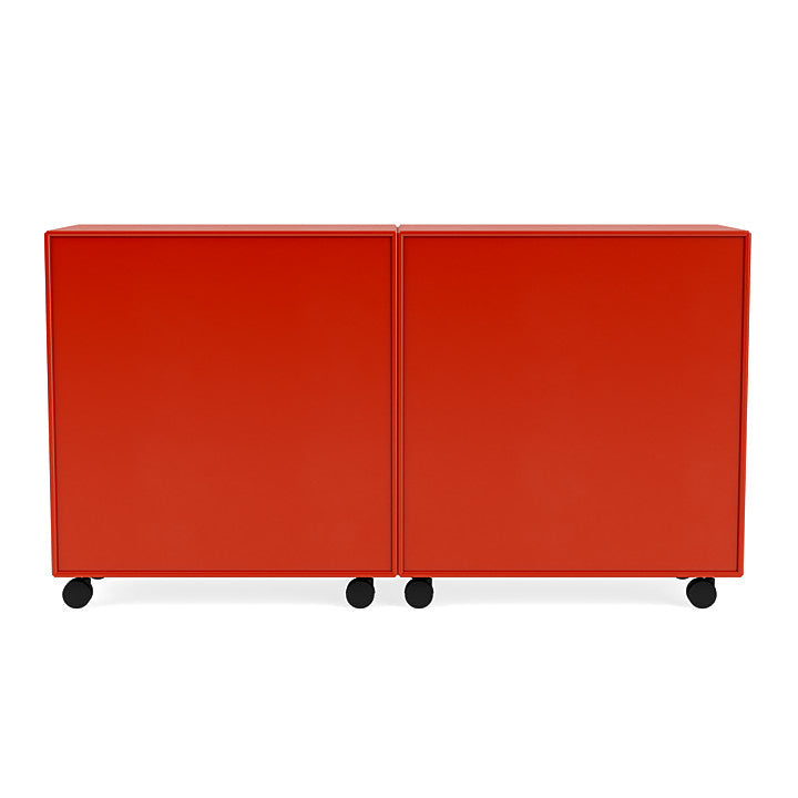 Montana Pair Classic Sideboard With Castors, Rosehip Red