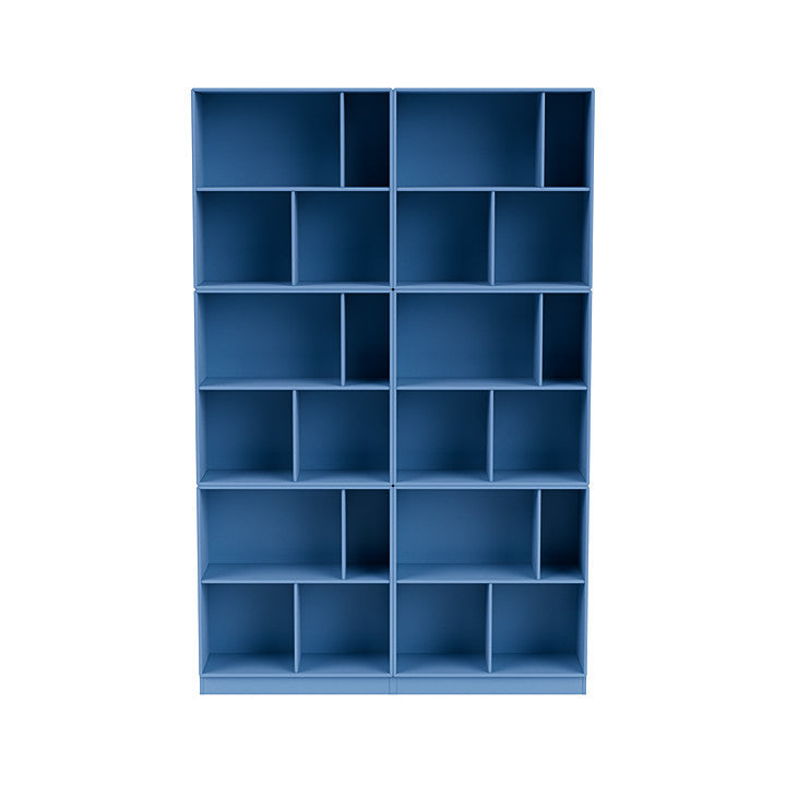 Montana przeczytaj przestronną półkę z książkami z cokolem 7 cm, Azure Blue