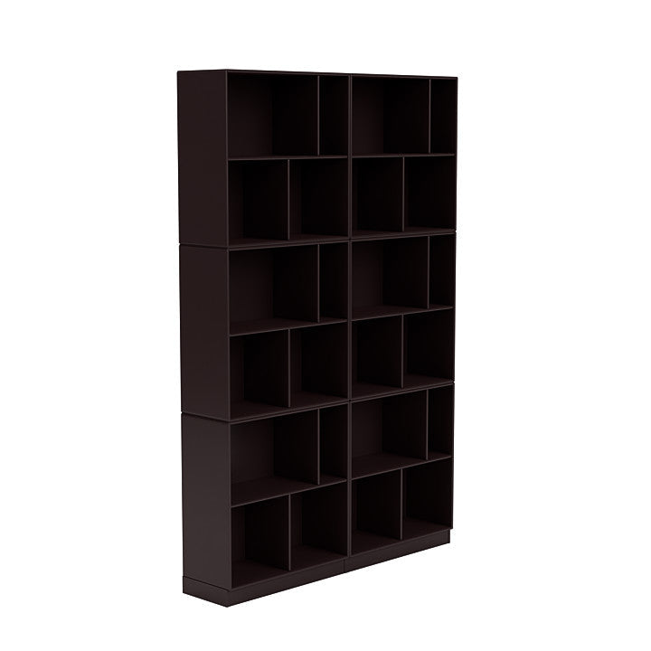 Montana Read Spacious Bookshelf With 7 Cm Plinth, Balsamic Brown